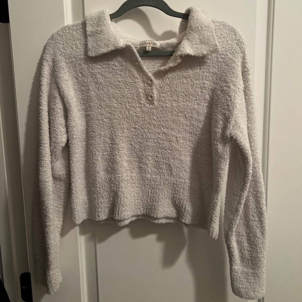 White soft sweater